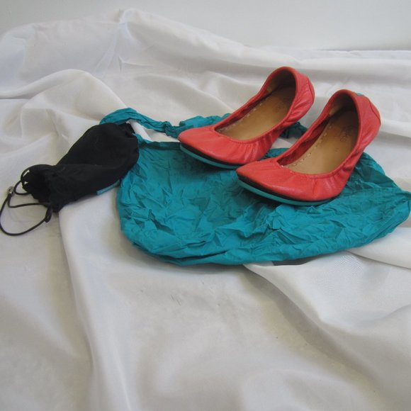 Tieks Shoes - Tieks 11 Poppy Orange Red Ballet Flats